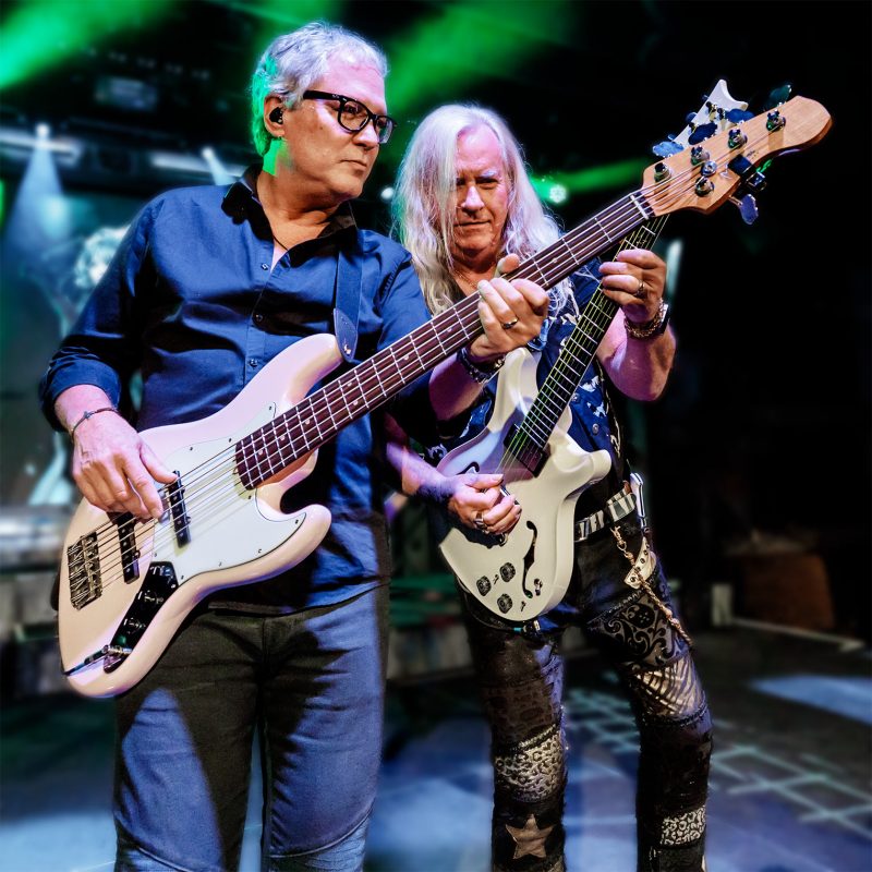 Rock and Roll Hall of Fame inductees Hugh McDonald (Bon Jovi) and Howard Leese (Heart) perform with Raiding the Rock Vault at Vinyl Las Vegas